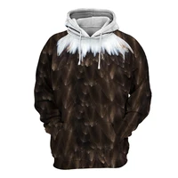 casual mens hoodie cosplay animal eagle feather 3d unisex spring harajuku jackets for women zipper hooded pullover sweatshirt