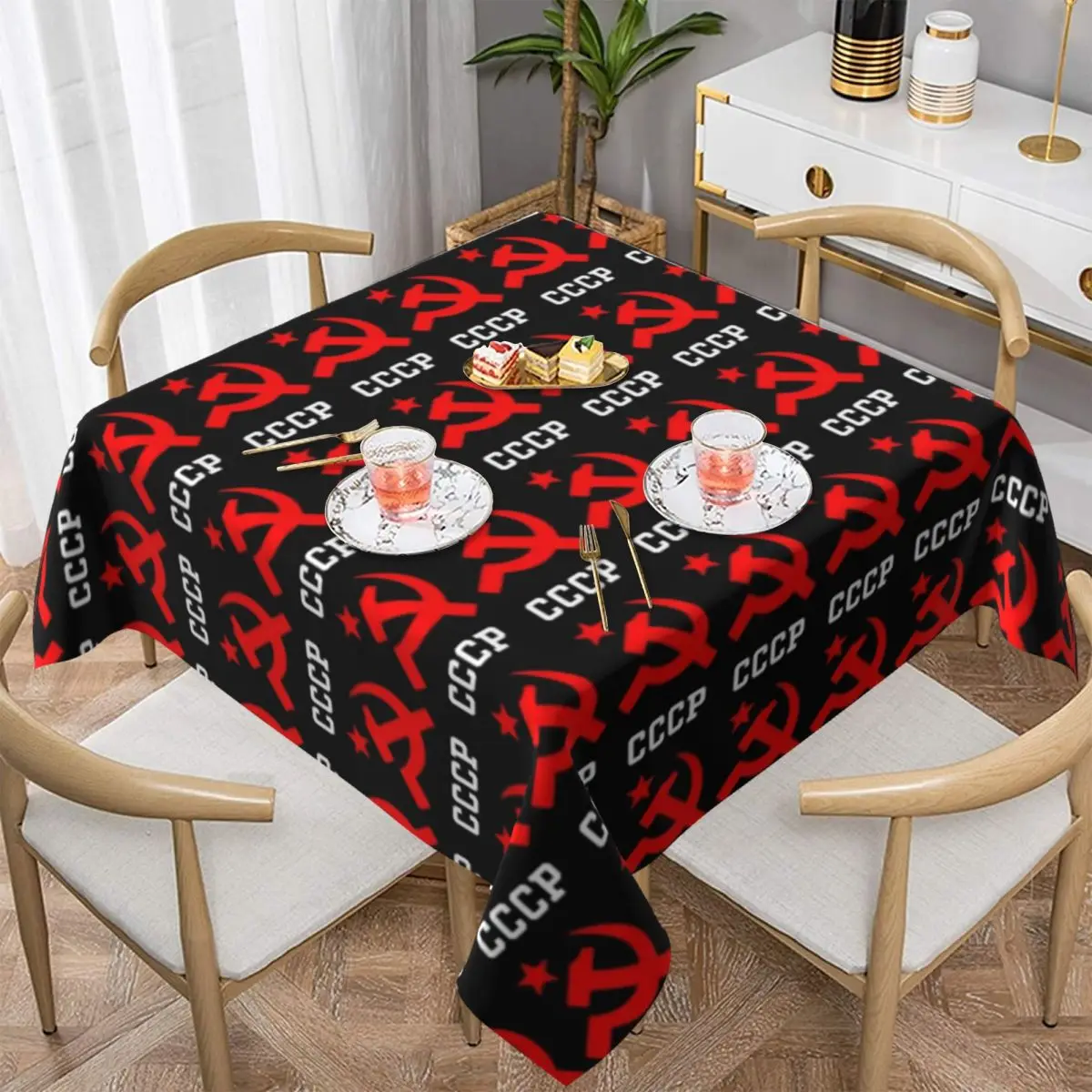 Communist Tablecloth Cheap Kawaii Table Cover Summer Custom Protection Polyester Cloth | Дом и сад