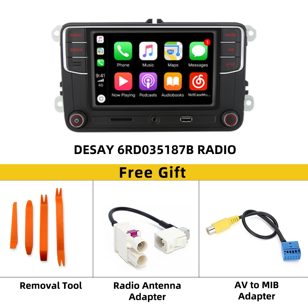 Автомобильный радиоприемник RCD330 Carplay 187B MIB 6 5 дюйма 1 ГБ RAM Mirror Link для Golf Jetta MK5 MK6 CC