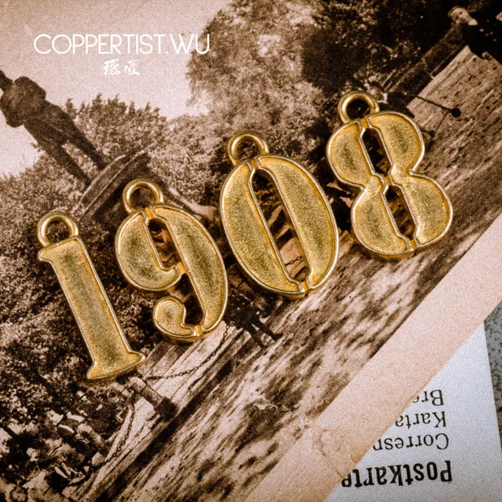COPPERTIST.WU 0 1 2 3 4 5 6 7 8 9 СЧАСТЛИВЫЙ номер DIY амулеты подарки на день рождения бронзовая