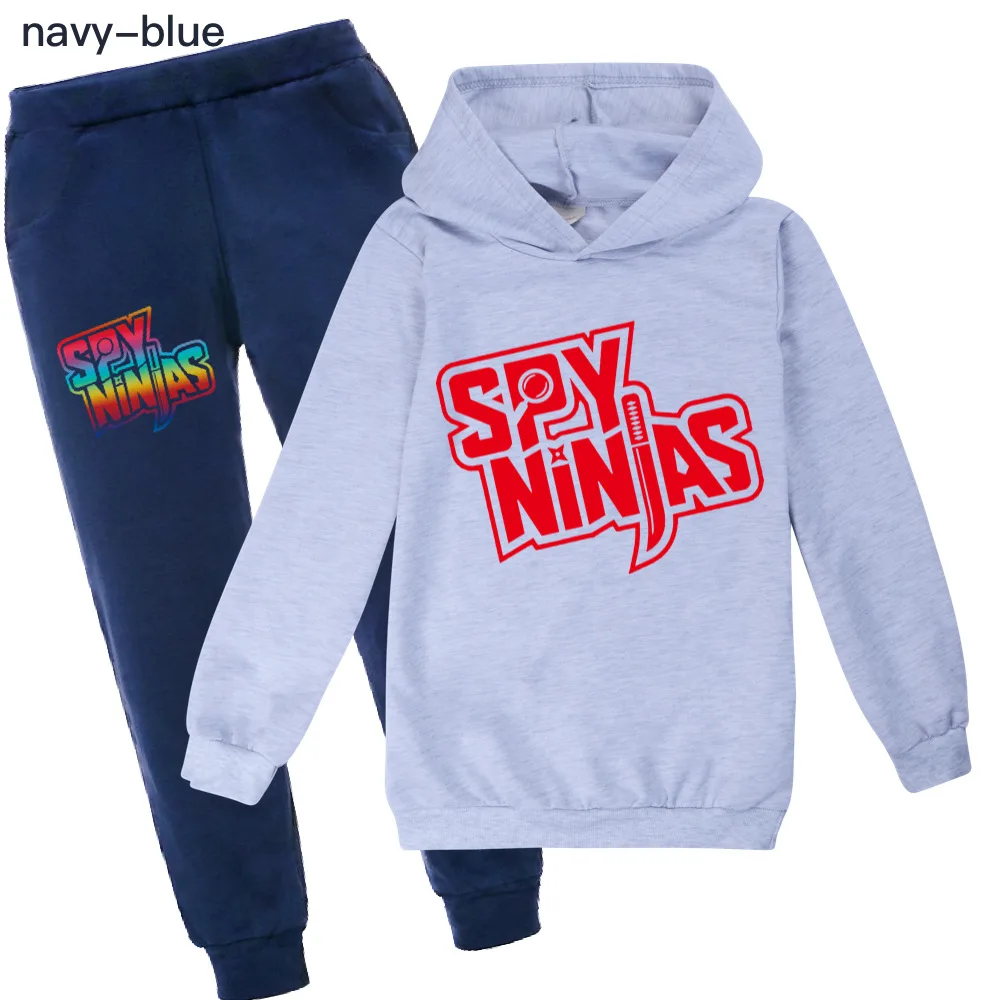SPY NINJA Child Hoodie Pants 2pcs Sets Cartoon Spring Kids Tracksuit Baby Clothing Sets Toddler Girl Outfits New Boys Streetwear