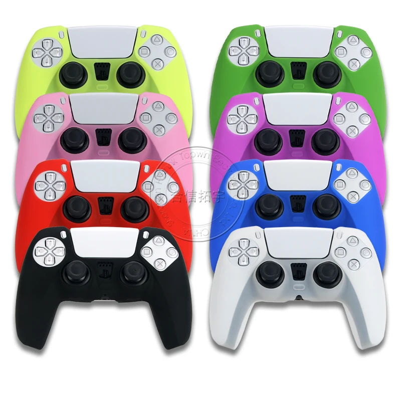 

HOTHINK 1pcs Soft Silicone Rubber Case Cover For PS5 Controller Skin Protection Case For Playstation 5 Gamepad DualSense