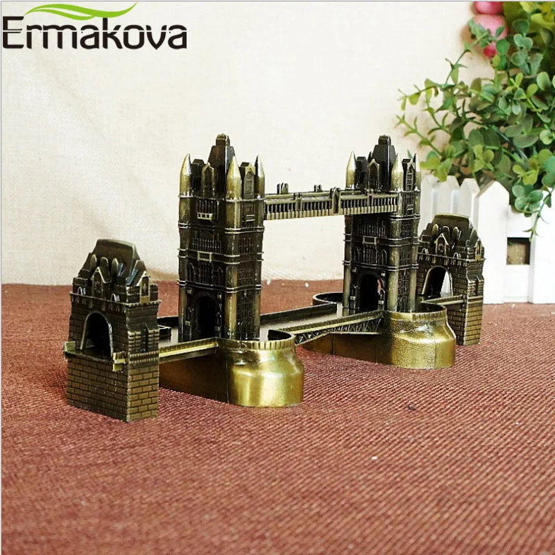Фото Античная бронзовая статуэтка эрмакова, Лондонская статуэтка, металлический мост, модель ориентира, мировая достопримечательность, архитек... №5