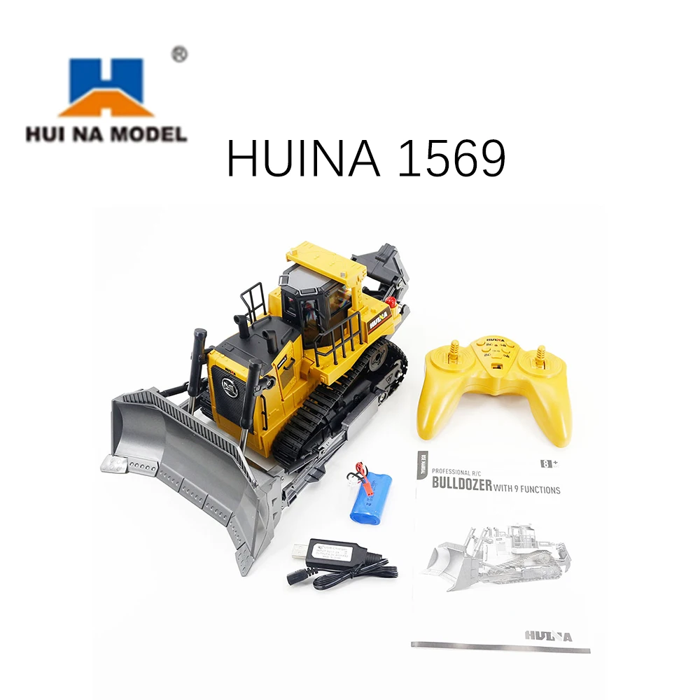 HUINA 1569 грузовик с дистанционным управлением 8CH RC бульдозер машина на управлении