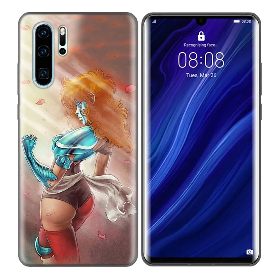 Saint Seiya Shiryu Черный силиконовый чехол с рисунком аниме для Huawei P30 P20 P10 Mate 30 20 10 Lite Pro