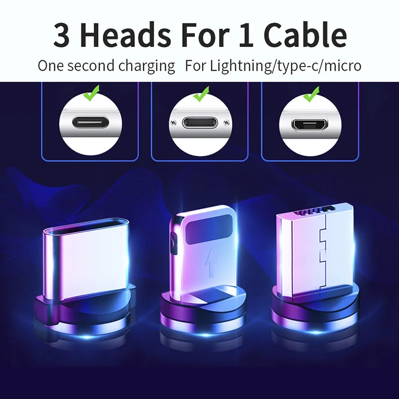 fpu 3m magnetic micro usb type c cable fast charging usb type c magnet cable for iphone samsung android mobile phone wire cord free global shipping