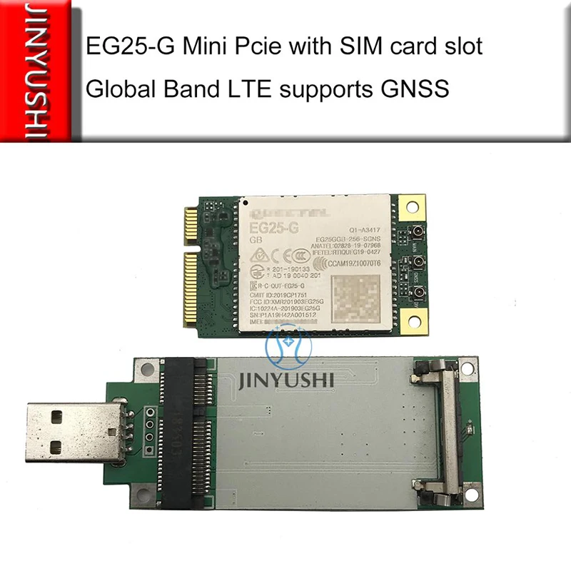 EG25 EG25-G MINI PCIE+adapter Worldwide Global Band LTE supports GNSS DFOTA*, eCall and DTMF compatible with EC25 module