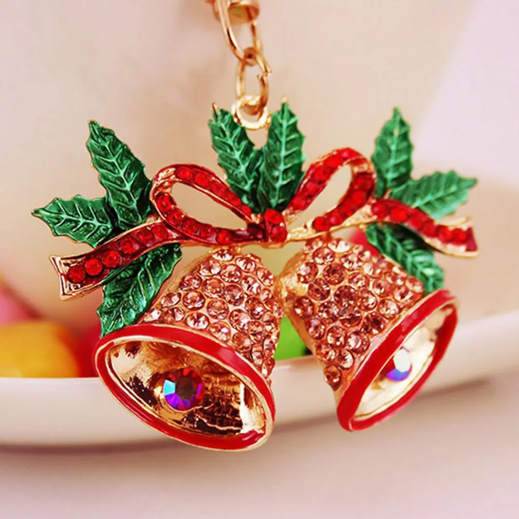 

Брелок для ключей с хрустальной металлической тематикой в рождественском стиле