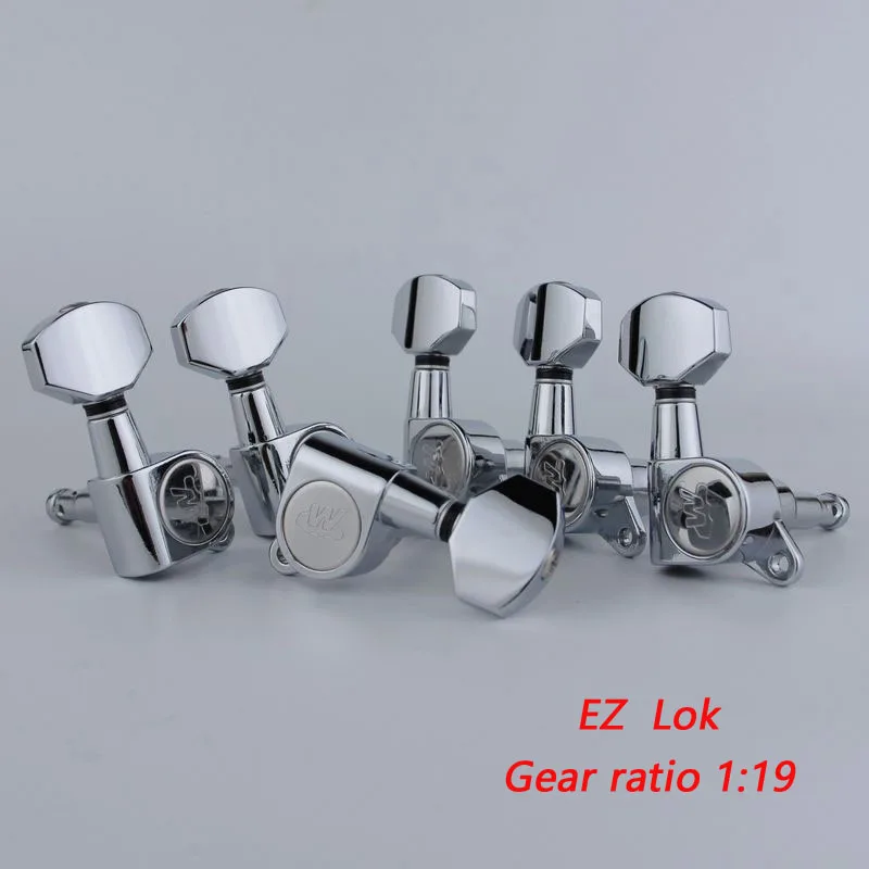 

NEW Wilkinson WJN07 Electric Guitar Machine Heads Tuners Gear ratio 1:19 for ST or TL Chrome Silver Tuning Pegs