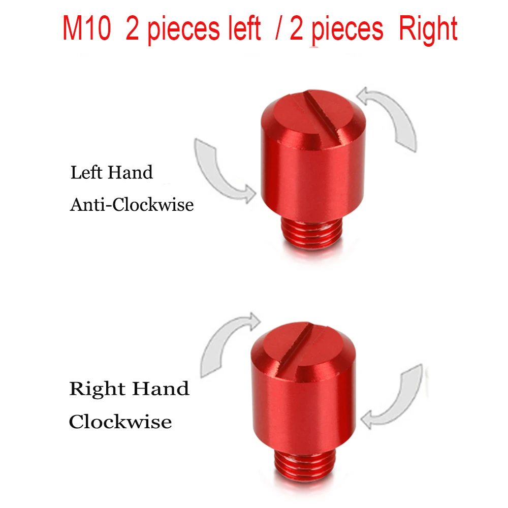 Left Right-Hand Threaded Mirror Hole Plug Screw Bolts For KAWASAKI Z1000 Z1000SX Z 1000 SX ER6N YAMAHA TMAX 530 DX TMAX530 | Автомобили и