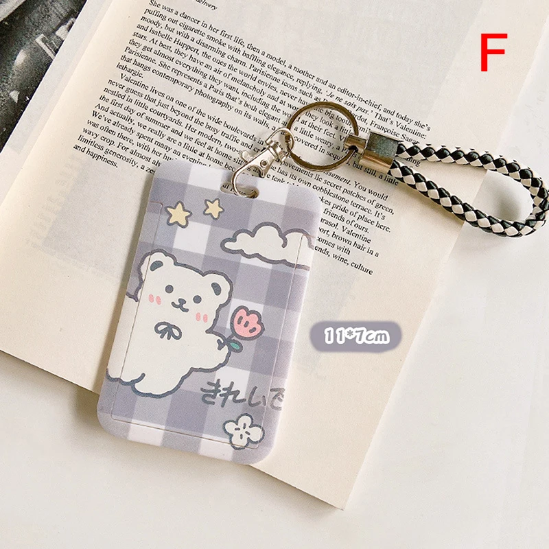

Women Men Business Card Holder Cartoon Cute Retractable Credit Card Holders Bank ID Holders Badge Child Bus Card Cover Case