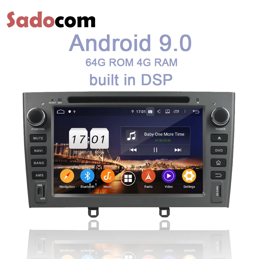 Автомобильный DVD плеер DSP PX6 TDA7851 Android 9 0 4 Гб + 64 ГБ 8 ядер GPS RDS Авторадио Wi Fi LTE Bluetooth 5