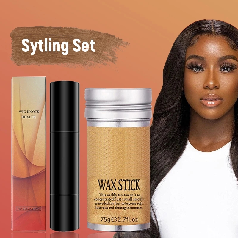 

Восковая Палочка для парика с контролем краев волос, масло для волос, набор для нежирного стайлинга, палочка с оттенком кружева, портативный...