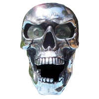 universal custom led heada light metal skull highlow headlight halloween headllamp motorcycle decorative beam lights c4g8