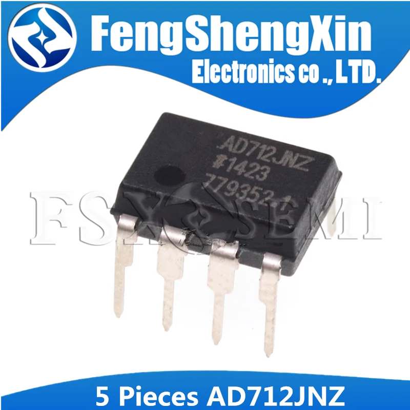 5PCS AD712JN DIP8 AD712 DIP AD712JNZ DIP-8 AD712KN AD712KNZ Dual Precision, Low Cost, High Speed BiFET Op Amp IC