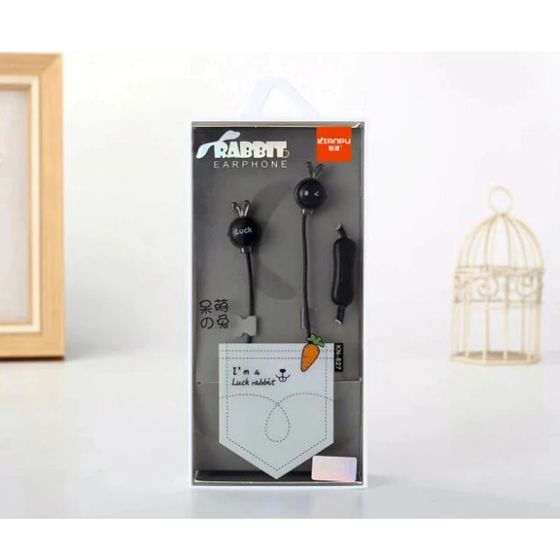 Проводной головной убор с мультяшным Кроликом наушники микрофоном для Xiaomi Samsung