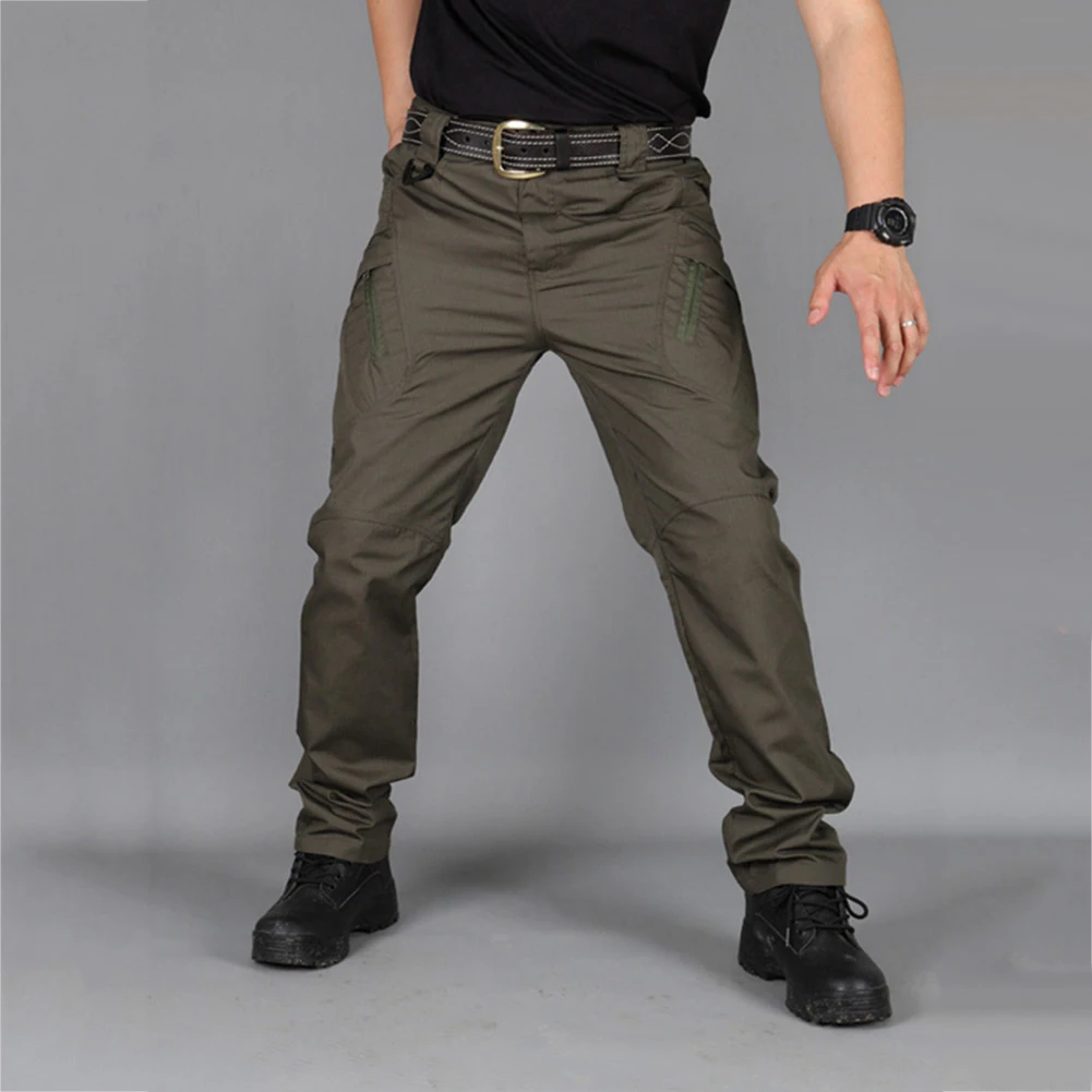 Men Outdoors Sports Tactical Cargo Pants Quick Drying Black Green Grey Pockets Zip Work Trousers Shopping Daily Wear Lounge | Мужская