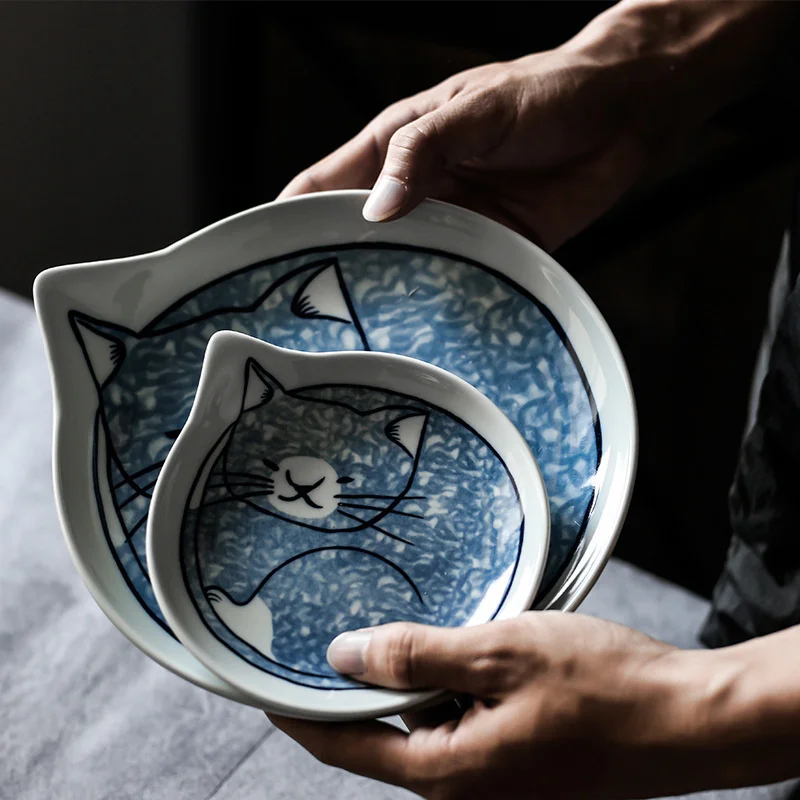 Оригинальность японский мультфильм посуда блюдо прекрасный кот керамика диск