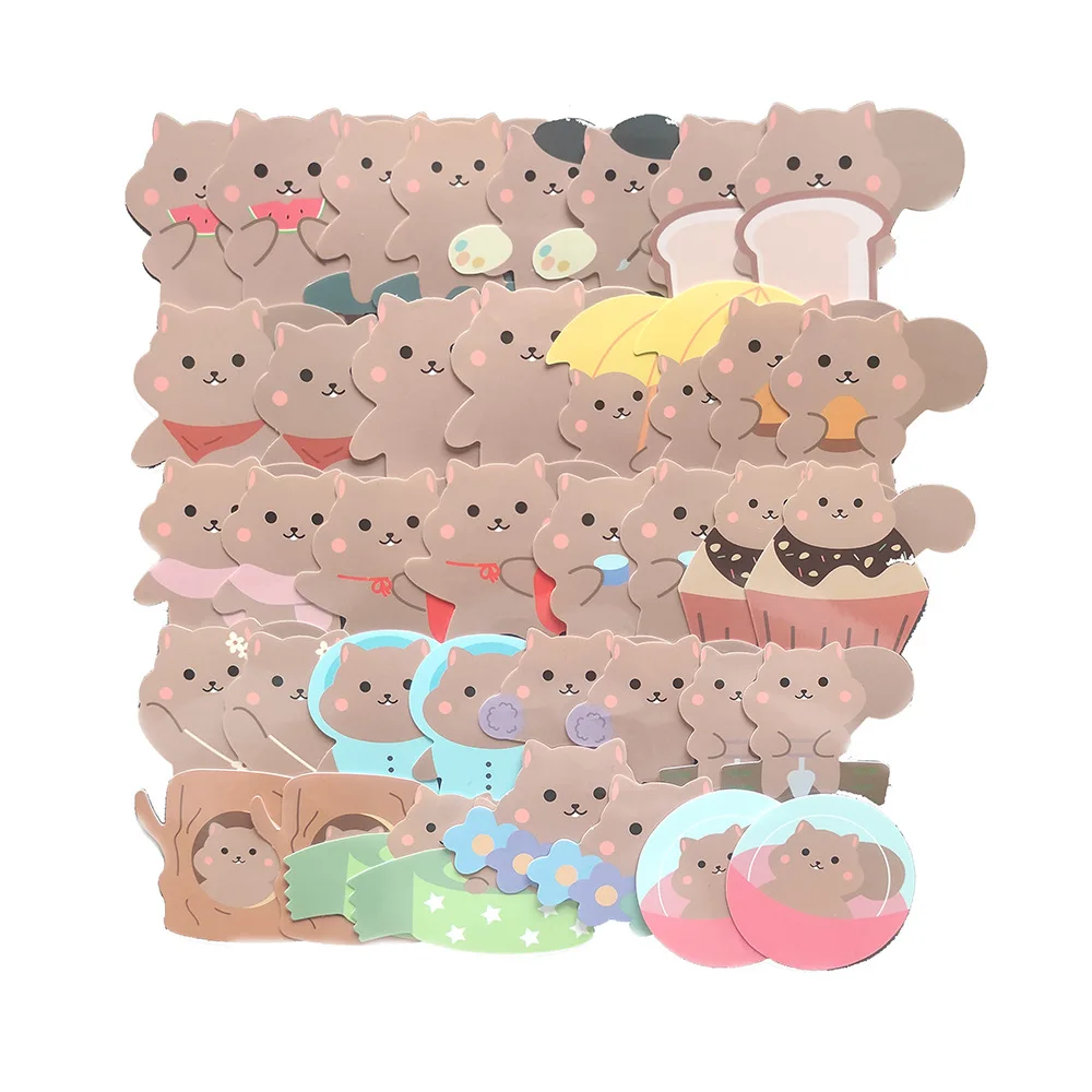 

40PCS Cartoon Cute Squirrel Graffiti Stickers Laptop Helmet Suitcase Skateboard Guitar Decoration Sticker Classic Children Toys