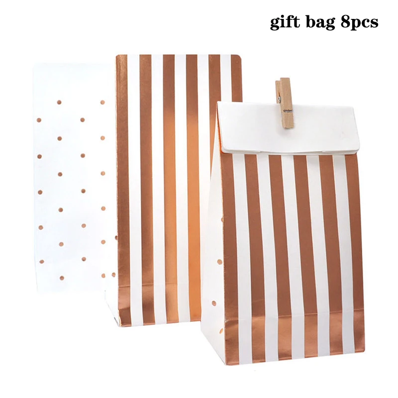 Розовое золото вечерние одноразовая посуда бумажный стаканчик тарелка соломы