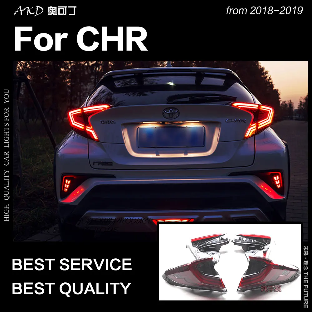 АКД стайлинга автомобилей хвост лампа для Toyota C HR светильник 2018 2019 ЧР