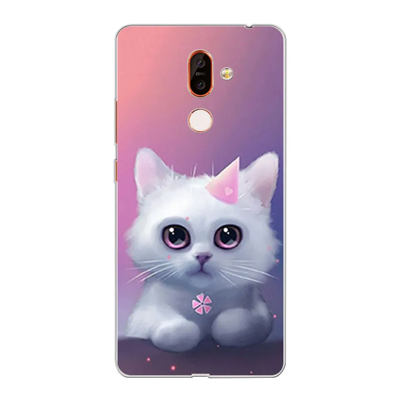 Ciciber милый кот для Nokia 8 7 1 6 5 3 2 Plus Sirocco чехол прозрачный мягкий ТПУ X7 X6 X5 X3 чехлы