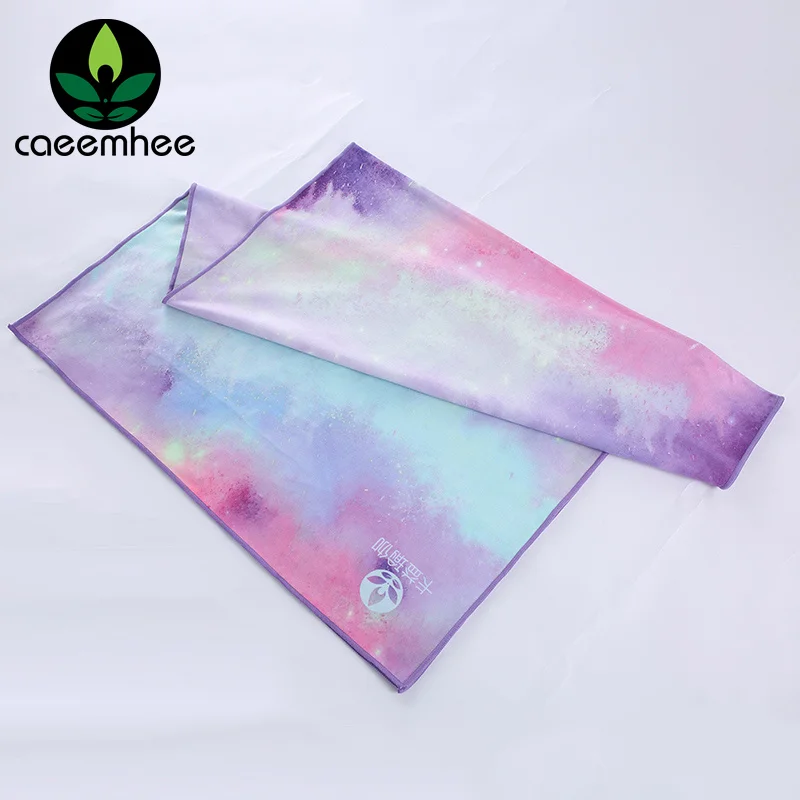 

CAEEMHEE Printed Yoga Mat Cover Towel Anti Skid Microfiber Yoga Mat 183cm*68cm 72''x26.7'' Towels Pilates Blankets Sport Mat