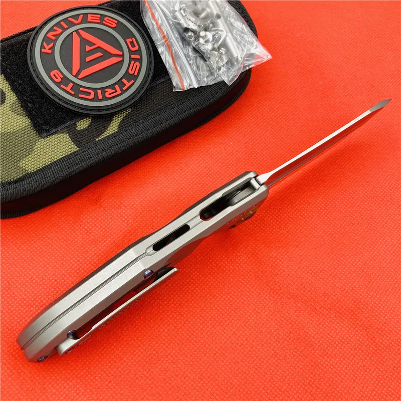 Район 9 складной нож M390 лезвие титановая ручка охотничьи ножи для выживания на