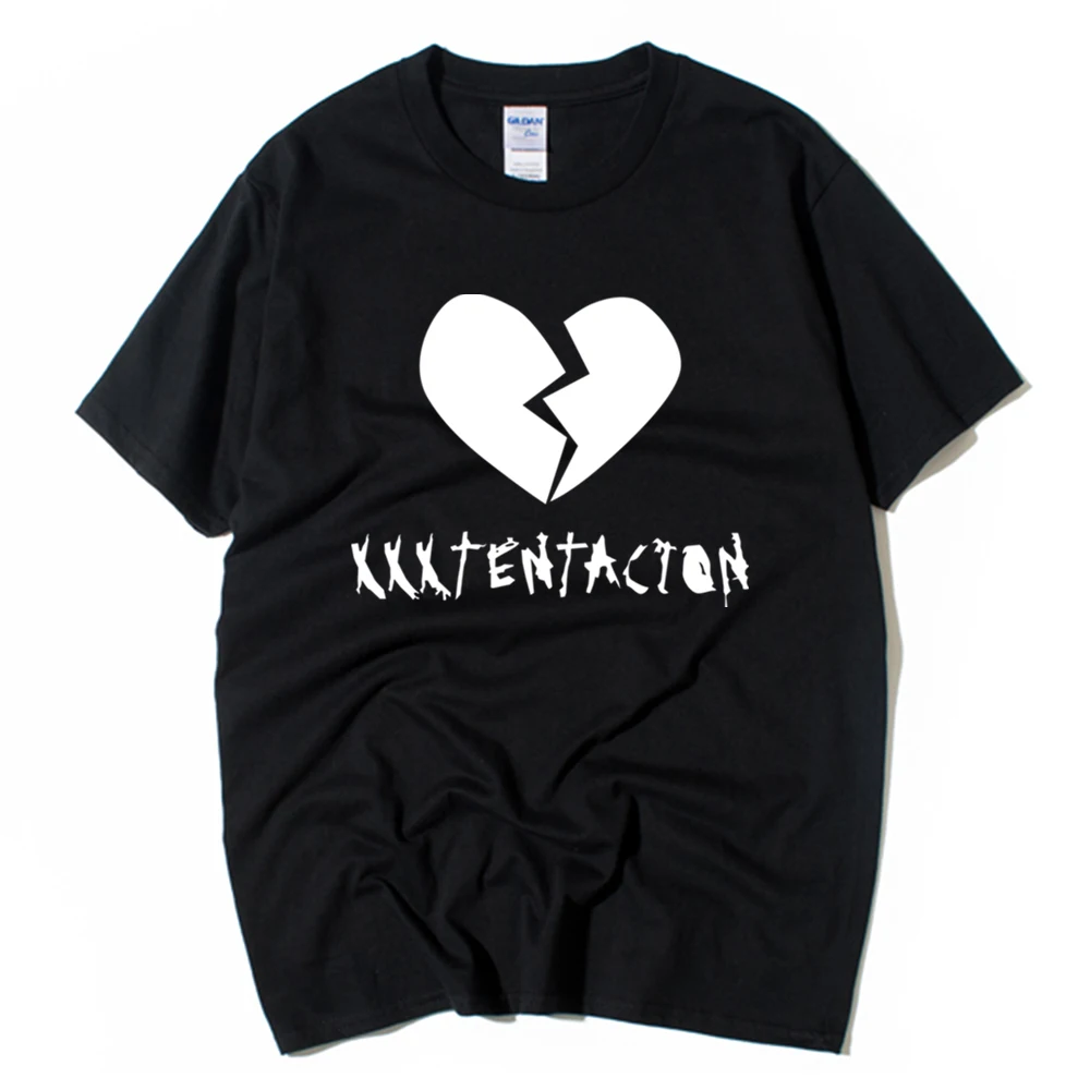 

xxxtentacion Broken Heart Cotton Boy Man Short Sleeve T Shirt Couple Clothes Summer ZIIART