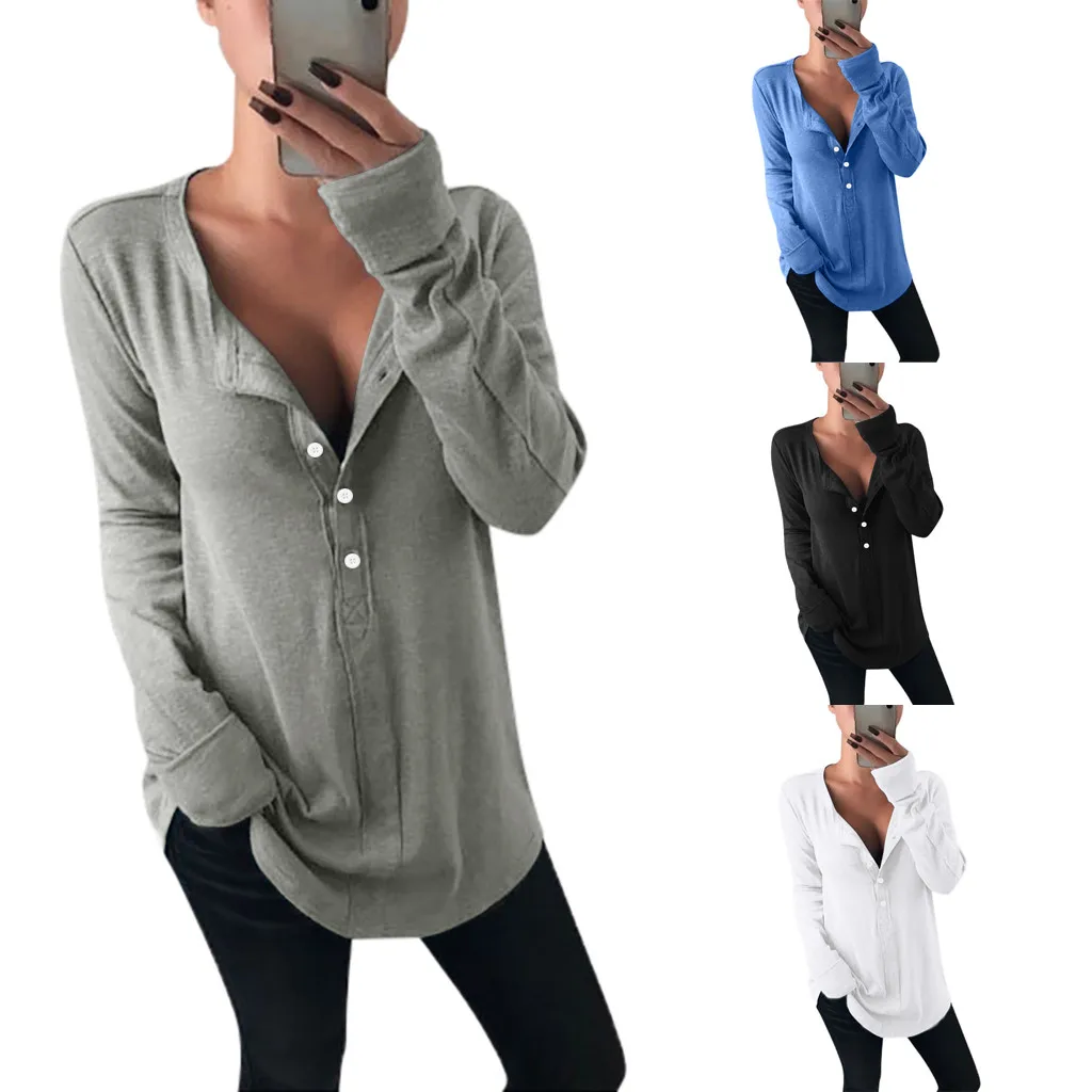 Женские толстовки с капюшоном пуловеры длинным рукавом и v-образным воротником