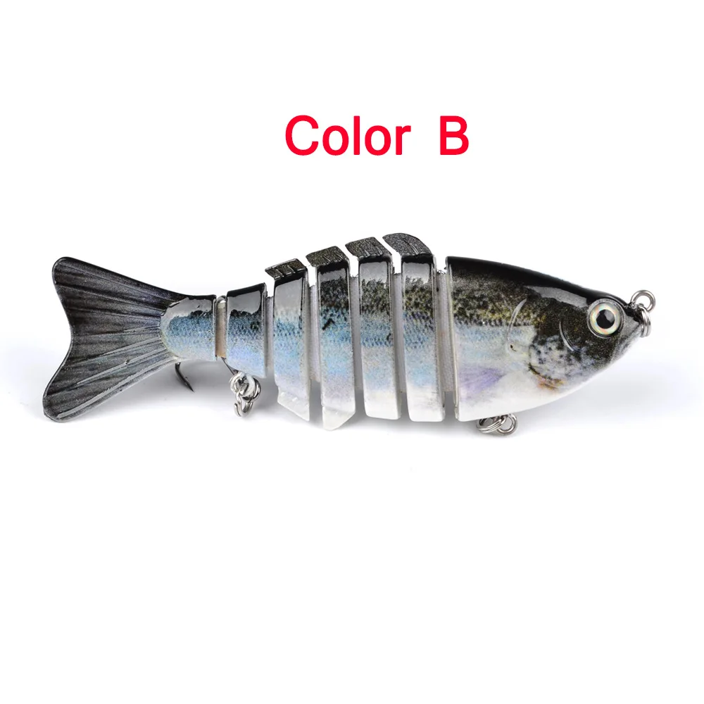 

10cm/12.1g Full Swimming Layer Lure 7-section Multi-section Bait Lures Sea Fishing Gear Factory Direct Sales 6 Colors Available