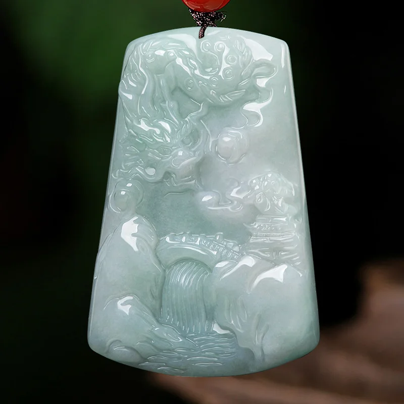 

Лидер продаж, ожерелье с натуральным драконом из нефрита и знака зодиака, подвеска, модные ювелирные изделия, аксессуары для мужчин и женщин...