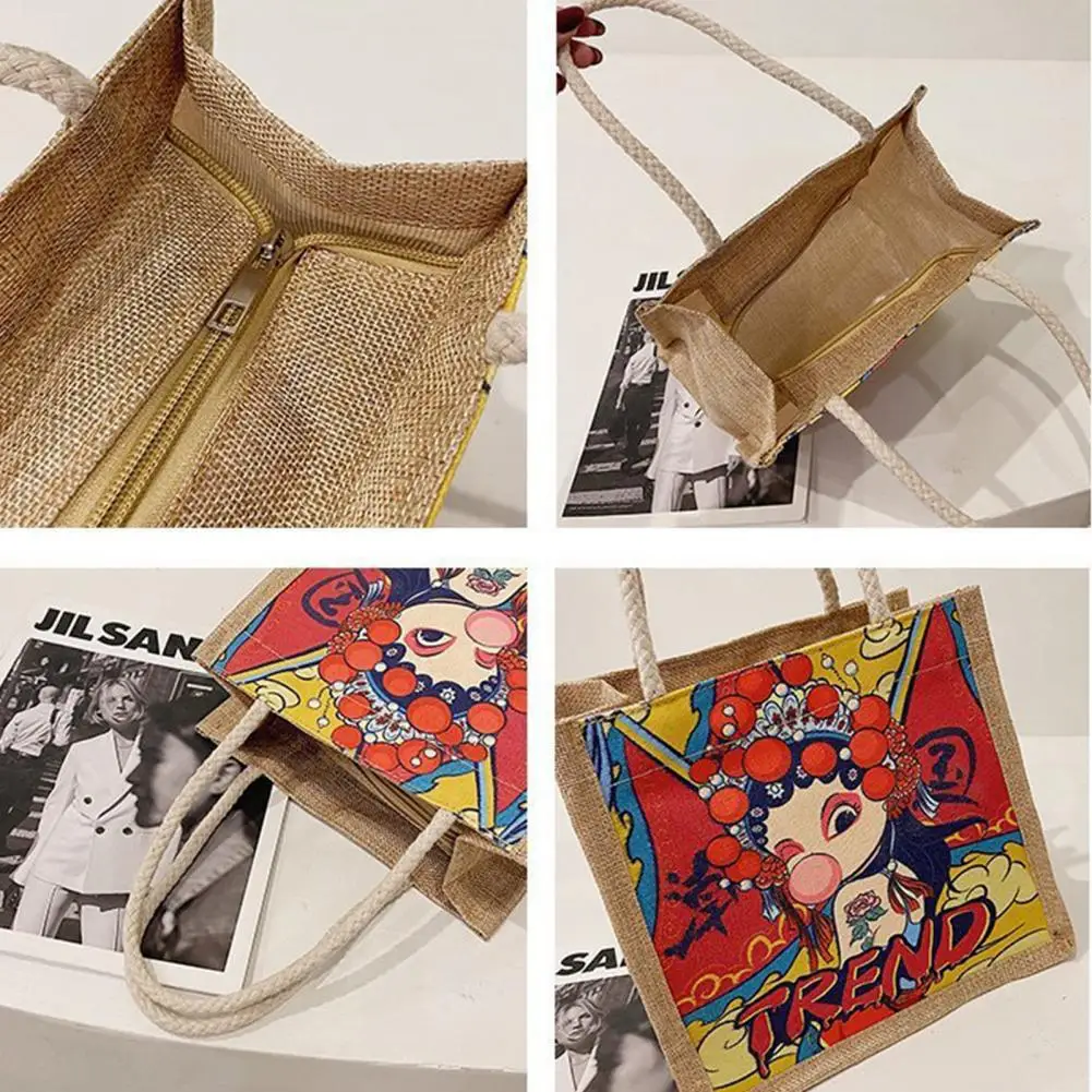 

Lunch Bags Multi-functional Chinese Style Retro Thermal Breakfast Box for Picnic Bags Baskets Organization