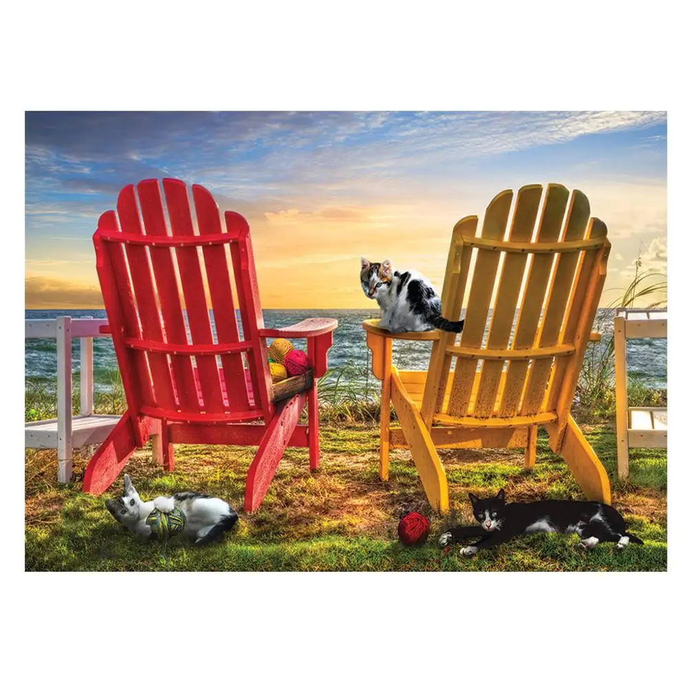 Полностью круглая алмазная живопись морской берег 5D вышивка мозаика пейзаж