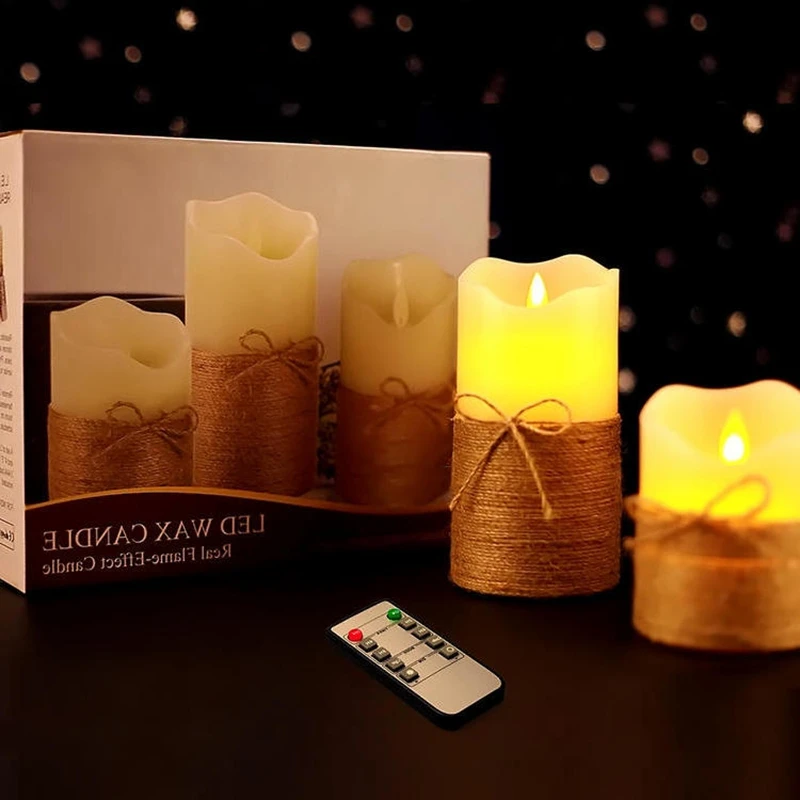 3 шт. светодиодные свечи с пультом ДУ | Лампы и освещение