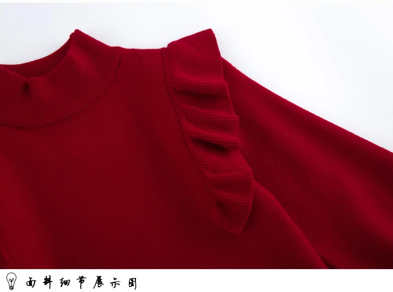 

Dress for Girl Korean Autumn Winter Teen Red Princess Girl Costume New Year Bridesmaids Kids 4 5 6 7 8 9 10 11 12 13 14 Year