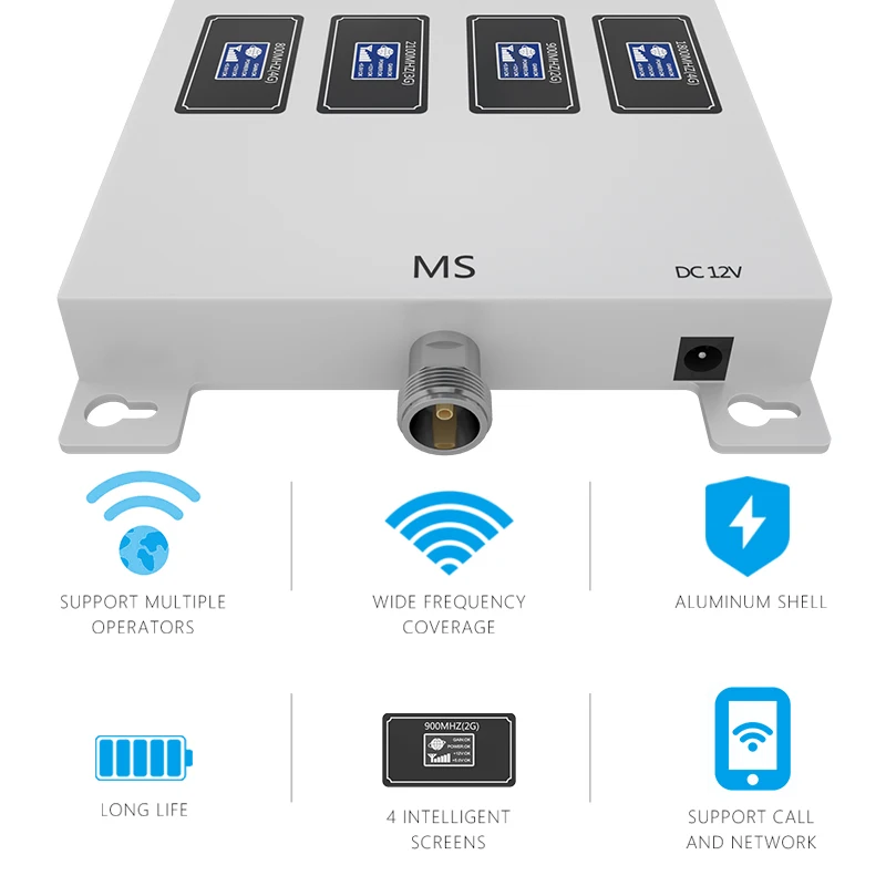 GOBOOST четырехдиапазонный усилитель сигнала 4G LTE 800 DCS 1800 UTMS 2100 celllular amplifer gsm 900