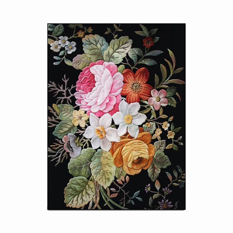 Винтажные коврики с 3d-изображением воздушных поцелуев американским цветочным