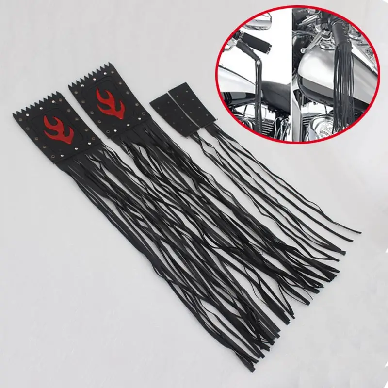 В байкерском стиле с бахромой кисточками ручки рычага кожаный чехол для Harley