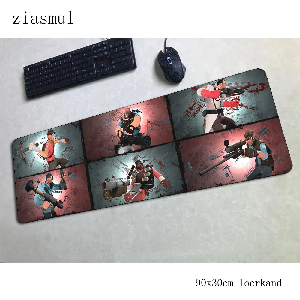 Игровой компьютерный коврик для мыши team fortress 2 шт. 90x30 см большой эргономичный