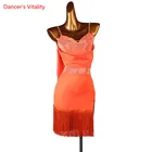 Платье для латиноамериканских танцев, длинная юбка на бретельках с бриллиантами, одежда для выступлений, высококачественная одежда на заказ для женщин, детей и взрослых, одежда для соревнований