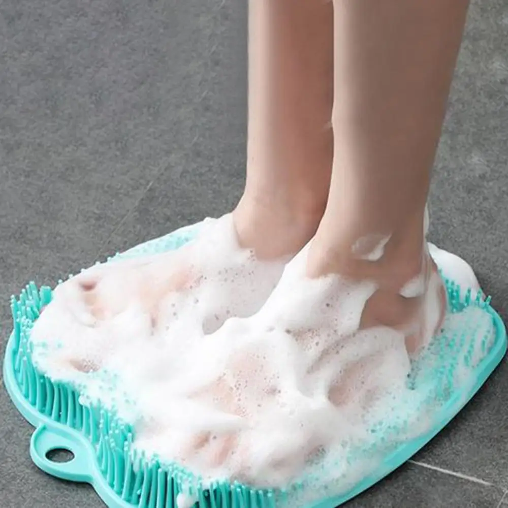 

Foot Washing Brush Silicone Bath Foot Massage Pad Mat Shower Massage Bathroom Non-slip Bath Mat Anti Skid Pad For Foot Wash