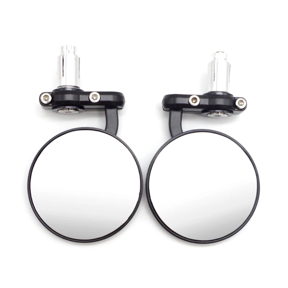 Универсальное черное зеркало заднего вида для мотоцикла в стиле ретро боковые