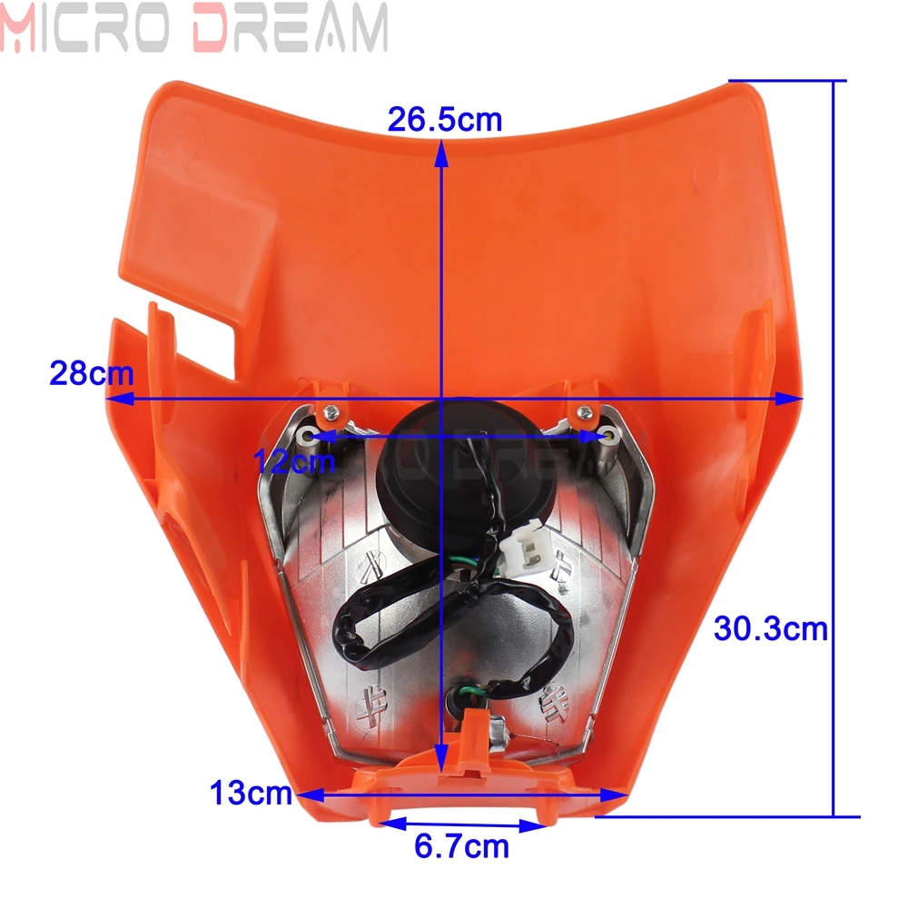 Налобный фонарь для мотокросса E-mark w/7/8 ''и 1'' универсальный комплект Yamaha