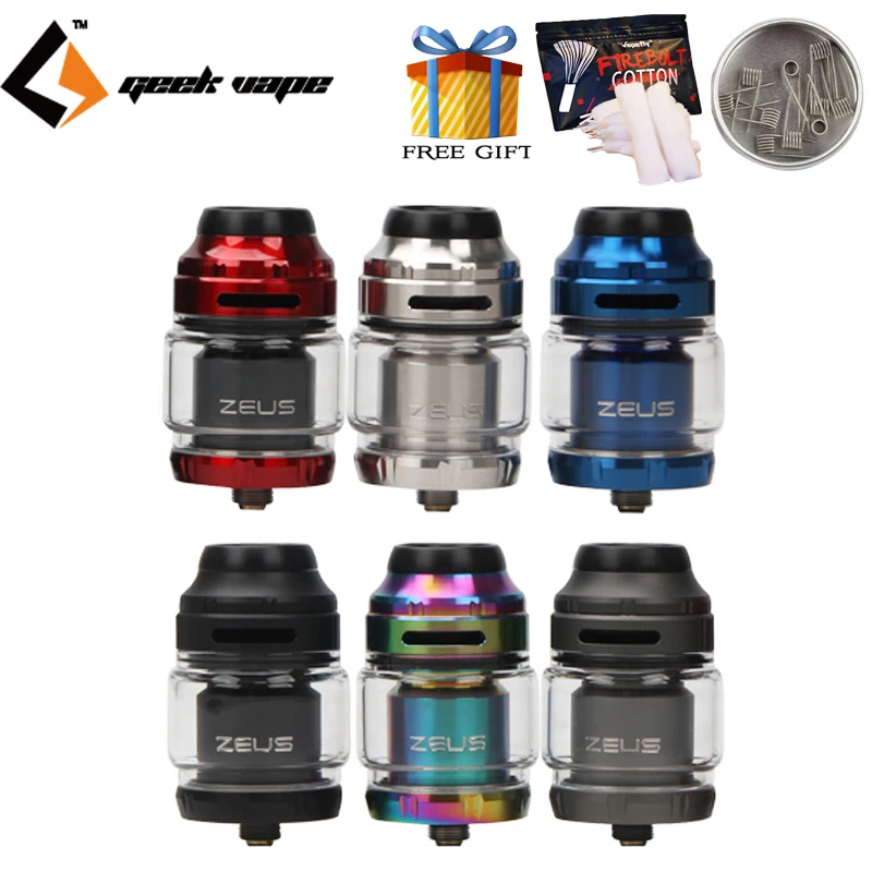 Geekvape Zeus X RTA бак 4,5 мл топ воздуха Поддержка одной двойной катушки против электронной сигареты распылитель Zeus двойной RTA Vape