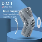 Спортивный компрессионный фиксатор коленного сустава, протектор коленной чашечки, вязаный силиконовый рукав для баскетбола, волейбола, наколенники