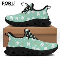 forudesigns casual sneakers fashion women shoes teethdentistry pattern cartoon girls flats beach summer sneakers zapatos mujer