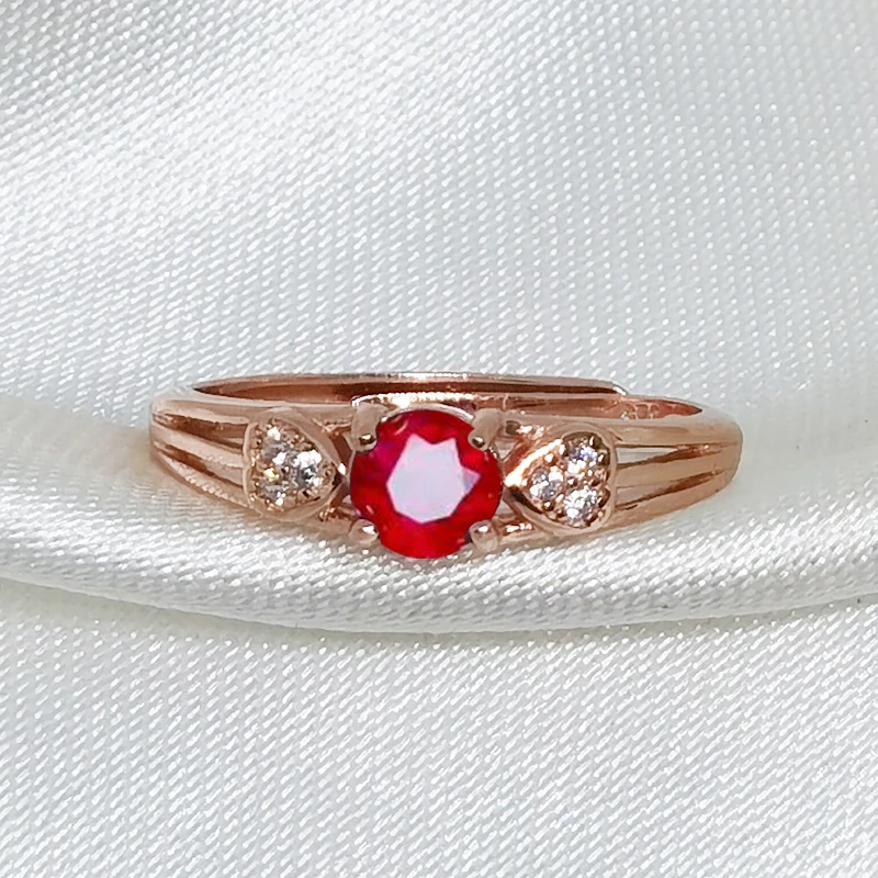 

Женское кольцо с драгоценными камнями MeiBaPJ, Ювелирное Украшение из серебра 925 пробы с натуральным Рубином