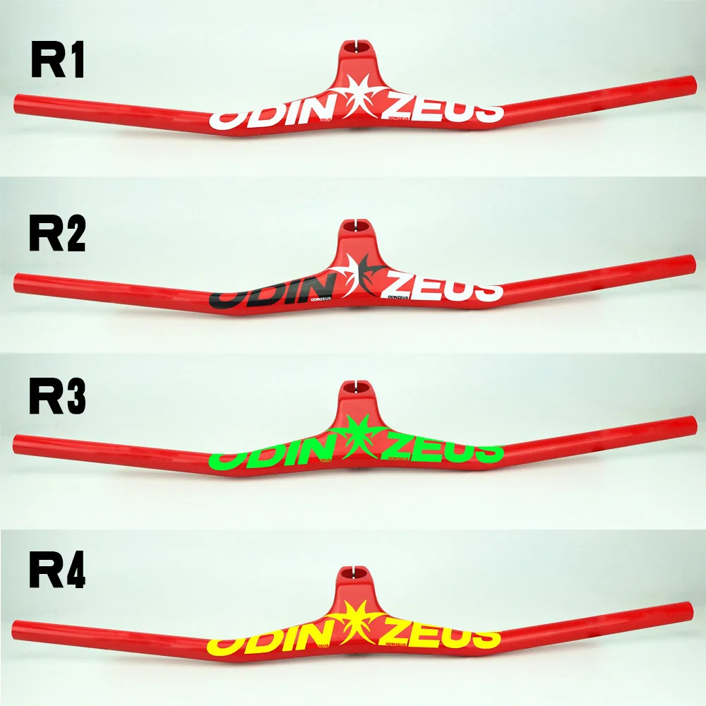 Syn Custom Champion MTB велосипедный стояк-17 градусов однообразный Интегрированный руль со стволом 3 к черный матовый углеродный MTB руль
