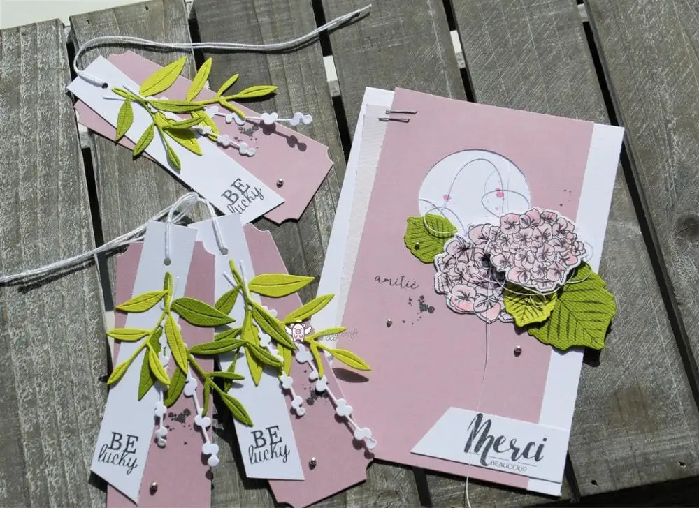 Mmao ремесла металлические стальные Вырубные штампы новые листья декоративный